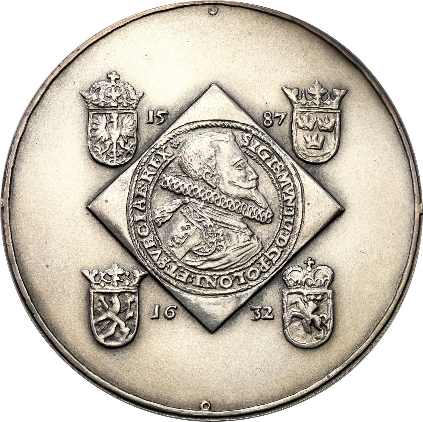 PRL. Medal, Zygmunt III Waza 1980 - seria królewska, PTAiN, SREBRO